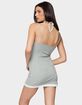 EDIKTED Contrast Layered Look Halter Mini Dress image number 3