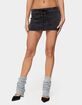 EDIKTED Lace Up Stretchy Denim Mini Skort image number 2