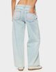 EDIKTED Petite Bow Pocket Relaxed Jeans image number 3