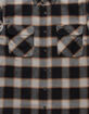 BRIXTON Bowery Black Mens Flannel Shirt image number 2