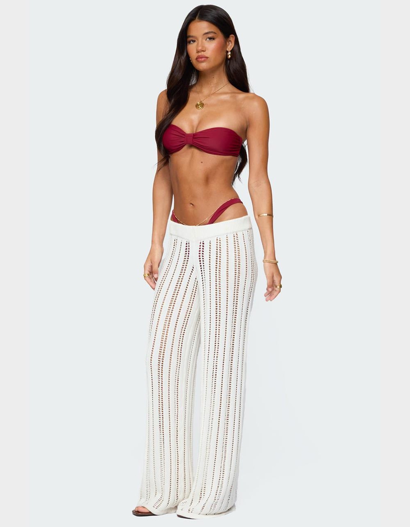 EDIKTED Echo Ladder Knit Pants image number 2