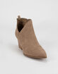 QUPID Chop Out Taupe Womens Booties image number 2