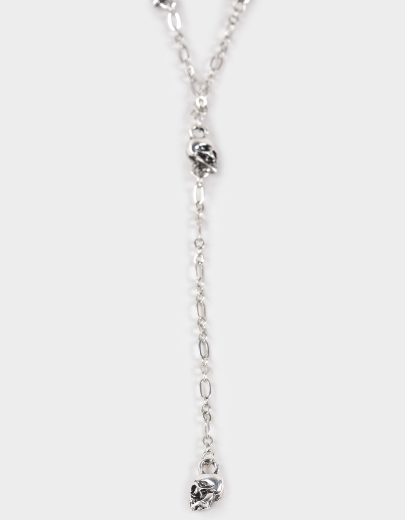 FULL TILT Lariate Skull/Pearl Necklace image number 1