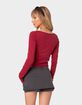EDIKTED Nat Ruched V-Neck Top image number 4