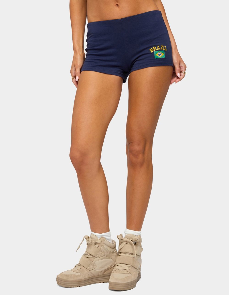 EDIKTED Brazilian Babe Low Rise Micro Shorts image number 0