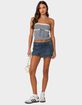 EDIKTED Asymmetric Denim Wrap Skort image number 2