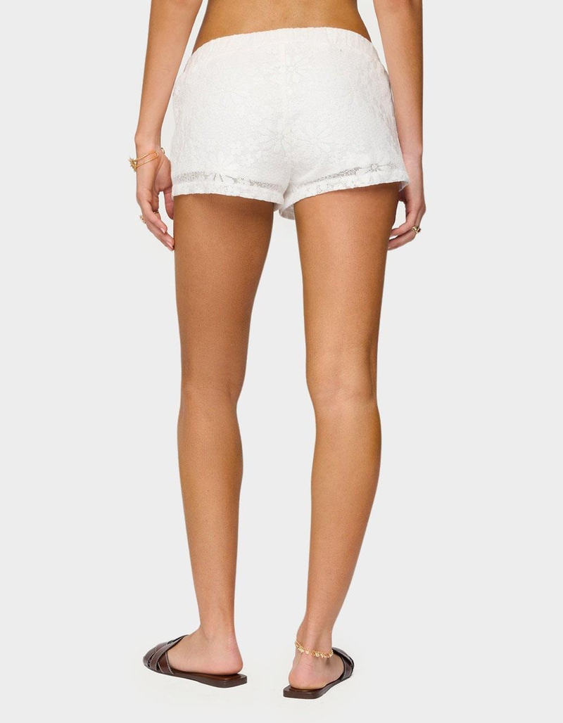 EDIKTED Arlie Floral Textured Sheer Shorts image number 1