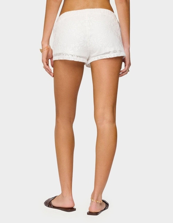 EDIKTED Arlie Floral Textured Sheer Shorts Alternative Image