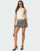 EDIKTED Stud Pleated Denim Mini Skirt image number 3
