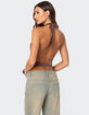 EDIKTED Deep Cowl Neck Open Back Top image number 4
