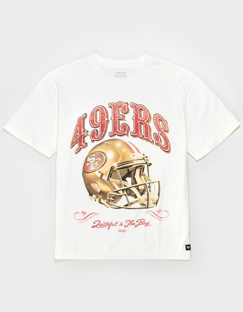 THE WILD COLLECTIVE San Francisco 49ers Helmet Mens Boxy Tee image number 0