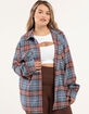 RSQ Womens Oversized Plaid Flannel image number 5
