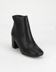 DELICIOUS Clean Ankle Stacked Black Womens Boots image number 1