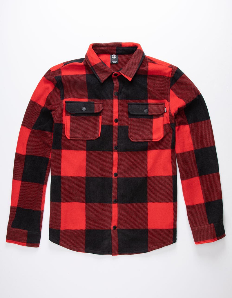 NEFF Peak Red Mens Flannel Shirt image number 0