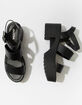 SODA Lug Sole Ankle Strap Womens Platform Sandals image number 5