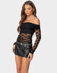 EDIKTED Elysia Fold Over Sheer Lace Top image number 3