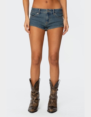 EDIKTED Jagger Low Rise Denim Shorts Primary Image