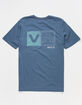RVCA Divided Mens Blue T-Shirt image number 1