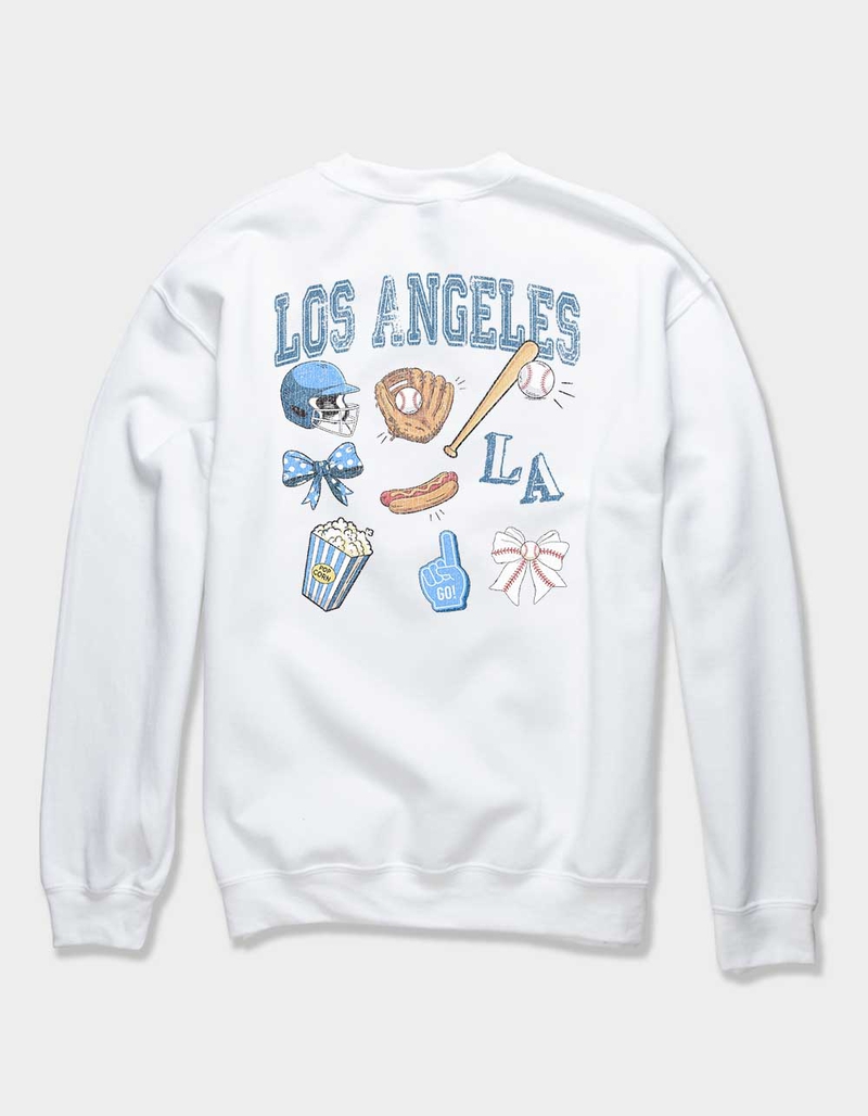 LOS ANGELES Baseball Icons Distressed Unisex Crewneck Sweatshirt image number 1
