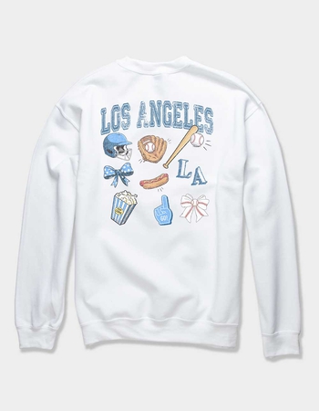 LOS ANGELES Baseball Icons Distressed Unisex Crewneck Sweatshirt Alternative Image