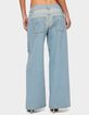 EDIKTED Petite Cory Striped Low Rise Baggy Jeans image number 3