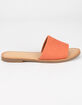 SODA Single Strap Womens Coral Slide Sandals image number 2
