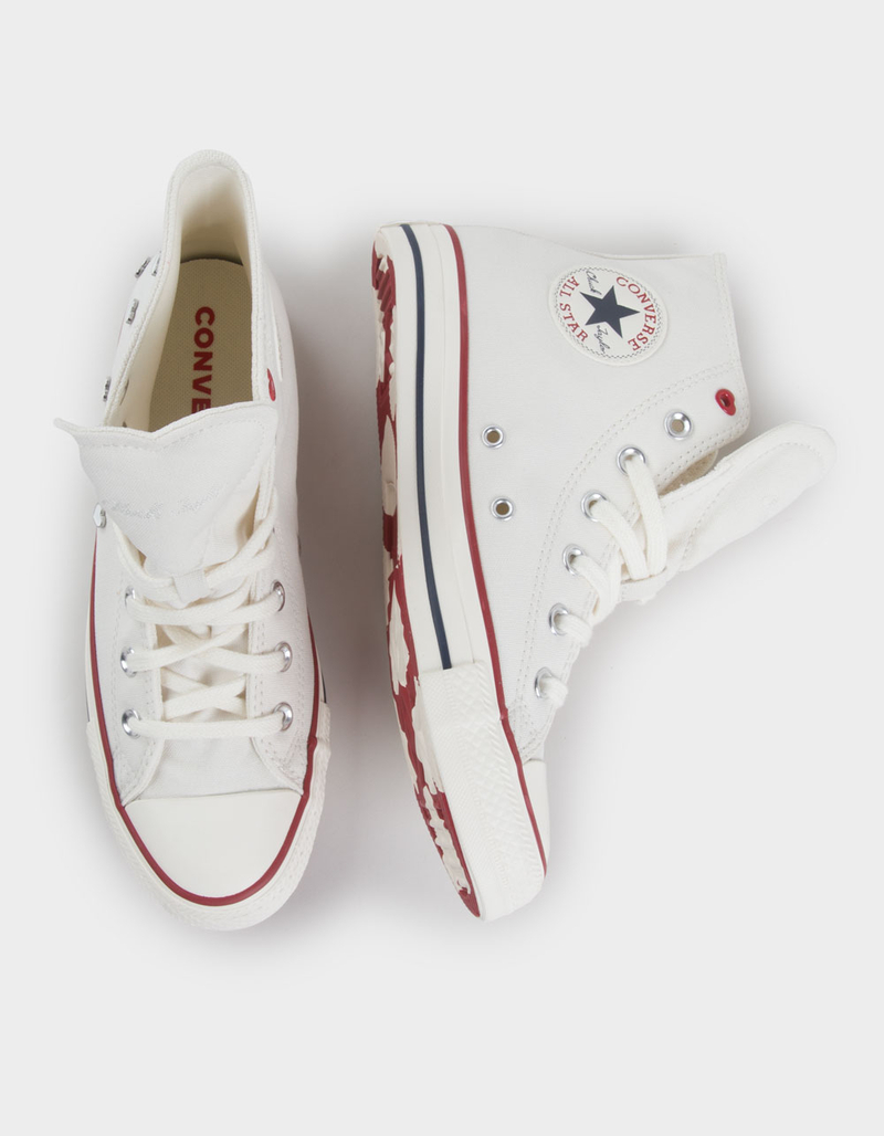 CONVERSE Chuck Taylor All Star Hearts Womens High Top Shoes image number 4