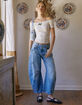 WEST OF MELROSE Off The Shoulder Ruffle Top image number 5