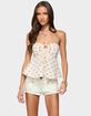 EDIKTED Izzey Polka Dot Strapless Babydoll Top image number 1