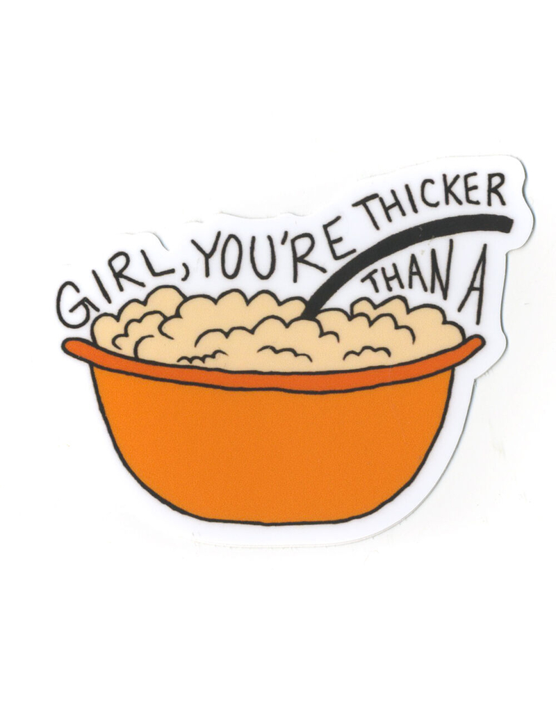 BIG MOODS Thicker Than Oatmeal Sticker image number 0