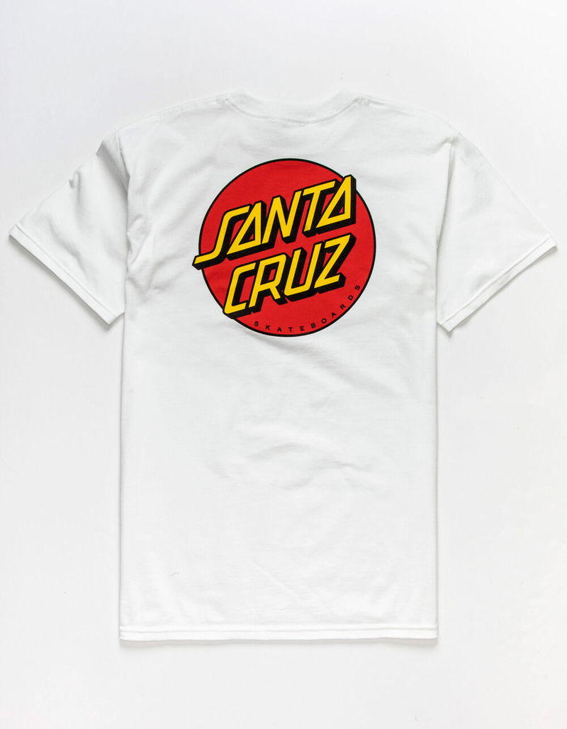 SANTA CRUZ Classic Dot Mens White T-Shirt image number 0
