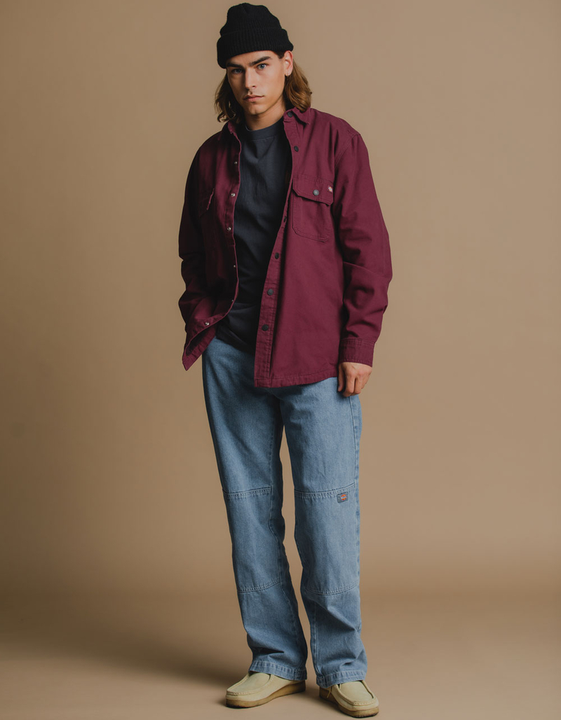 DICKIES Flannel Lined Mens Duck Shirt Jacket image number 4