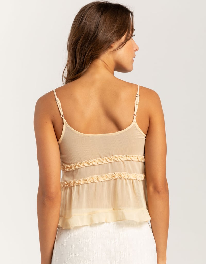 RSQ Womens Ruffle Tier Flyaway Top image number 3