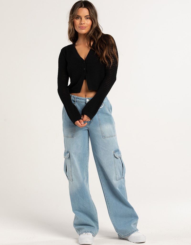 RSQ Womens Long Sleeve 2 Button Cardigan image number 3