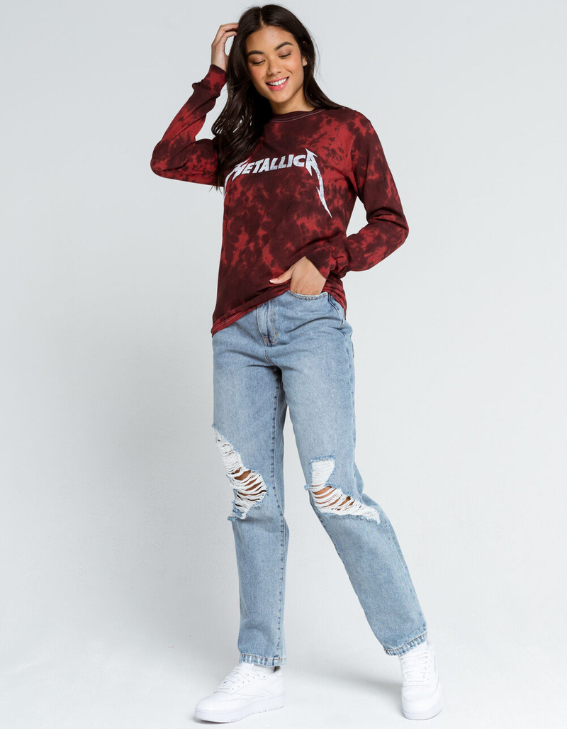 MERCH TRAFFIC Metallica Tie Dye Womens Oversized Tee image number 3