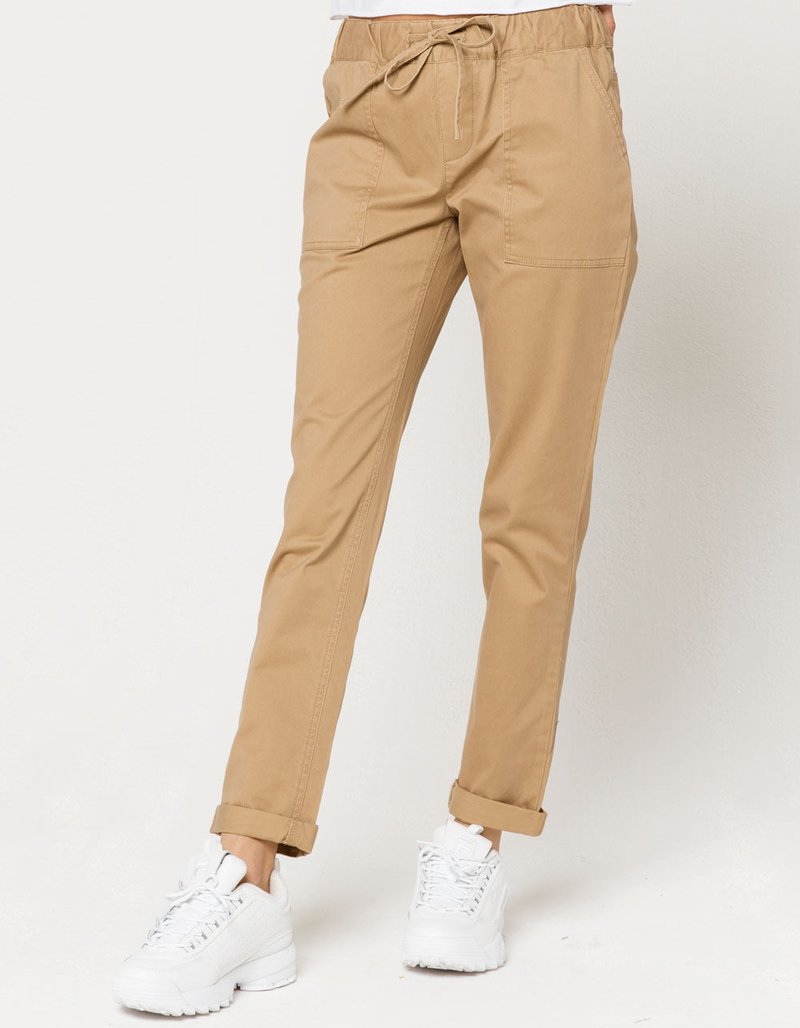 SKY AND SPARROW Twill Womens Jogger Pants image number 3
