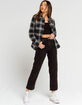 BRIXTON Bowery Womens Navy Flannel Shirt image number 5