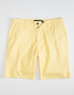 RSQ Mid Length Mens Light Yellow Chino Shorts image number 5