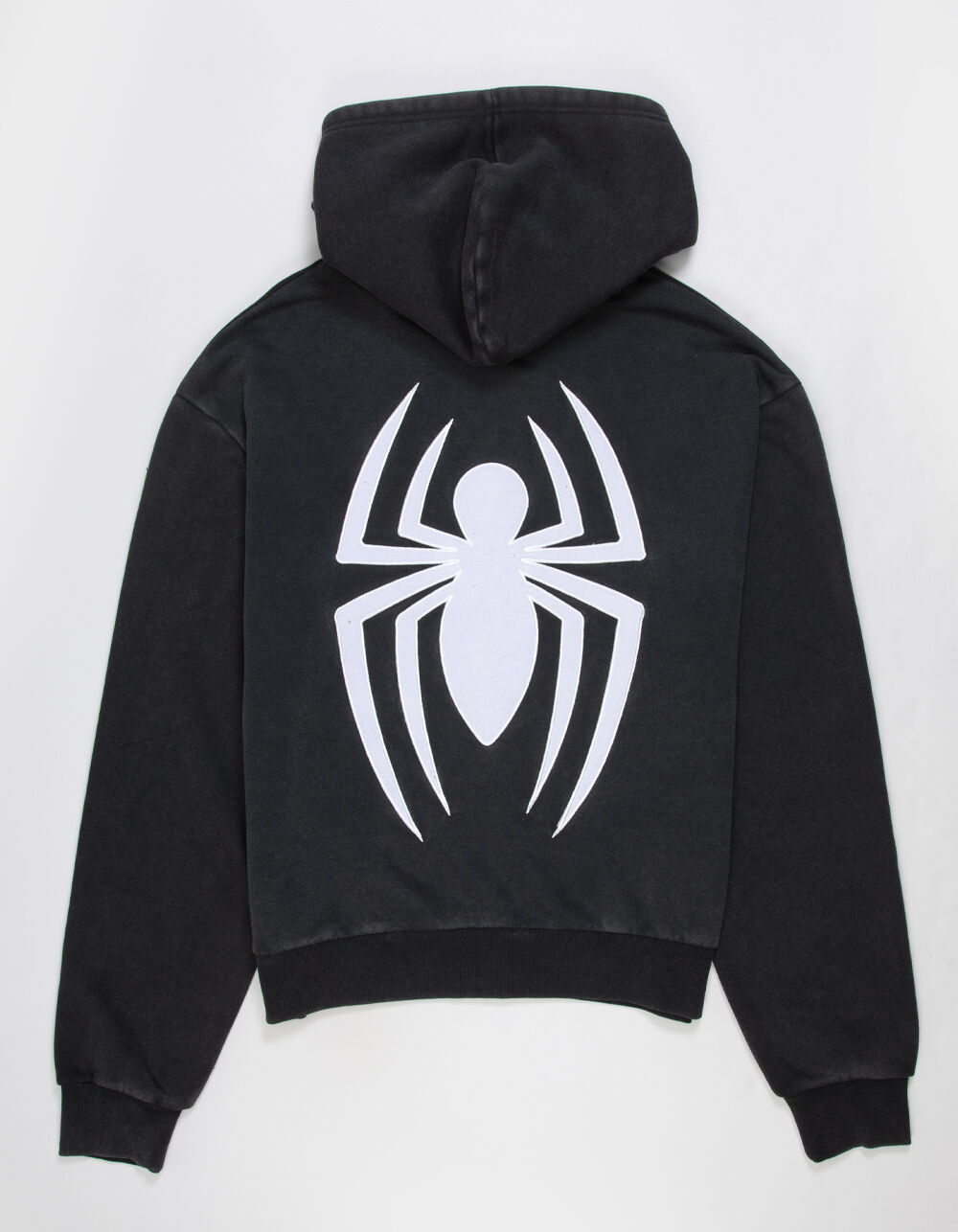 CVLA x Marvel Spider-Man Sigil Mens Zip-Up Hoodie - WASHED BLACK
