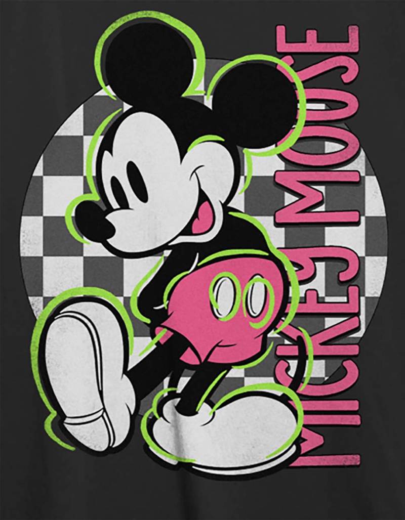 DISNEY Mickey Mouse Outline Checkerboard Unisex Oversized Tee image number 1