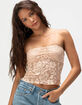 RSQ Womens Lace Tube Top image number 1