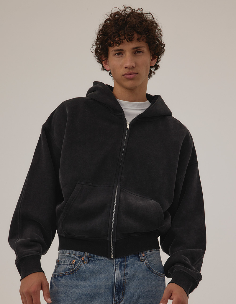 RSQ Mens Cropped Zip-Up Hoodie image number 6