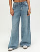 RSQ Womens Low Rise Elastic Waistband Extreme Baggy Jeans image number 2