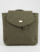 Faux Suede Olive Mini Backpack image number 1