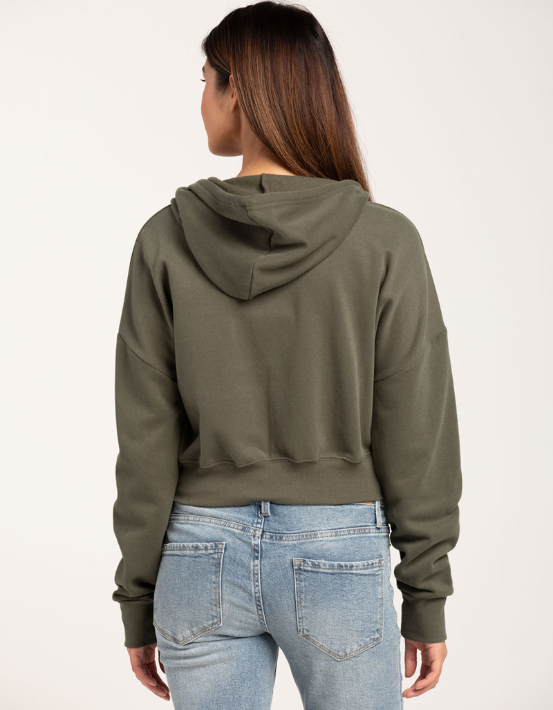 TILLYS Cropped Zip-Up Womens Hoodie image number 2