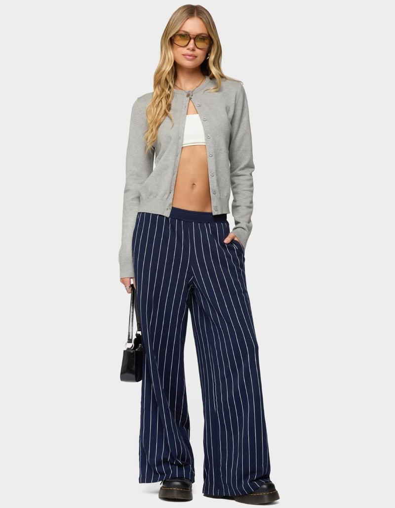 EDIKTED Mercer Pinstripe Wide Leg Sweatpants image number 4