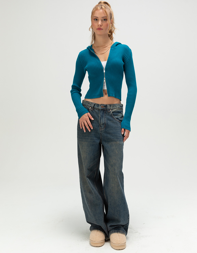 ROXY Double Daze Womens Zip-Up Sweater image number 3