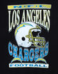 JUNK FOOD Los Angeles Chargers Helmet Mens Crewneck Sweatshirt image number 2
