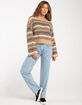 RSQ Womens Open Stitch Cozy Stripe Pullover image number 2