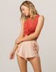 SKY AND SPARROW Embroidered Wrap Womens Shorts image number 1